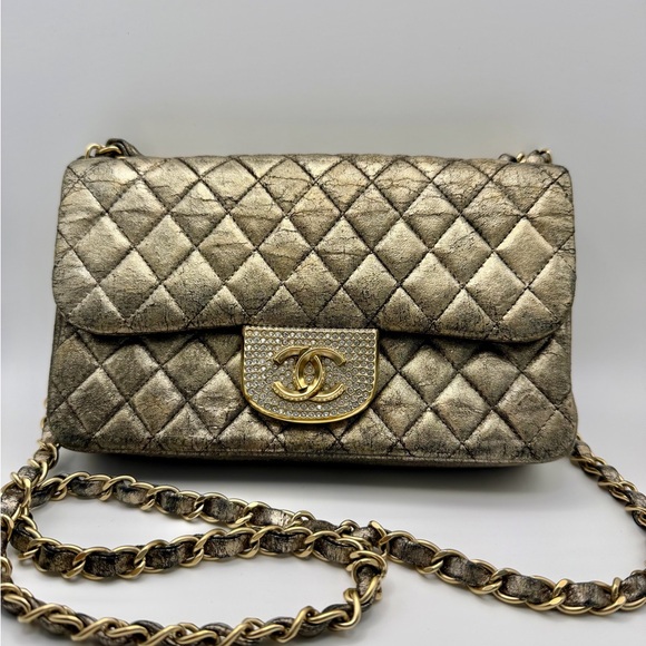 CHANEL Handbags - Limited Edition CHANEL Iridescent Classic Flap Bag with Crystal CC Lock